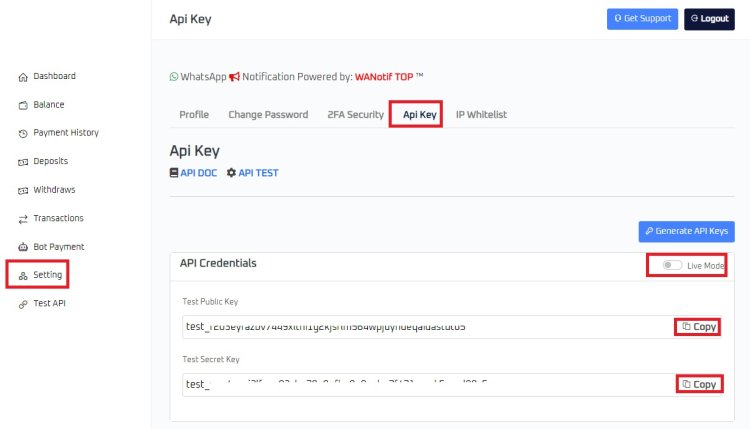 aPays API KEY