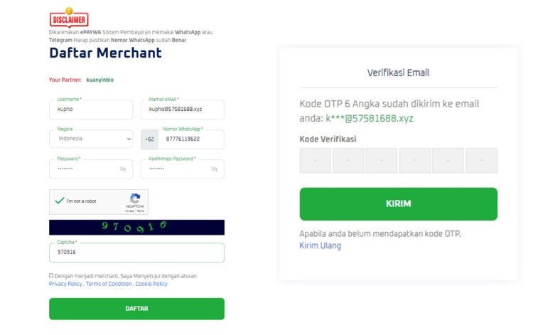 aPays Cara daftar member