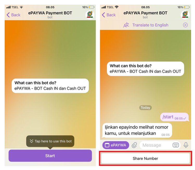 aPays - Withdraw memakai Aplikasi Telegram