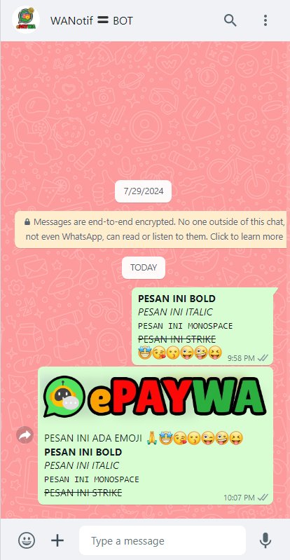 Chat BOT aPays mengirim pesan dengan lampiran Gambar atau File